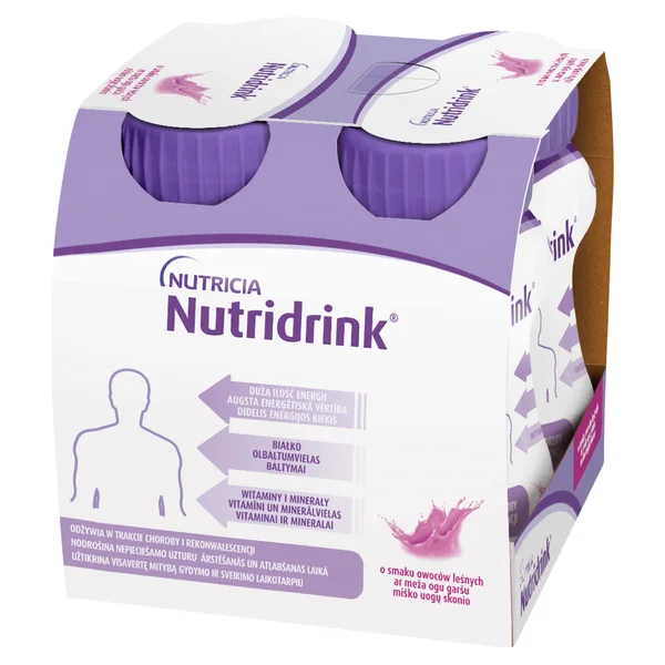 Nutridrink o smaku owoców leśnych, 4 x 125 ml
