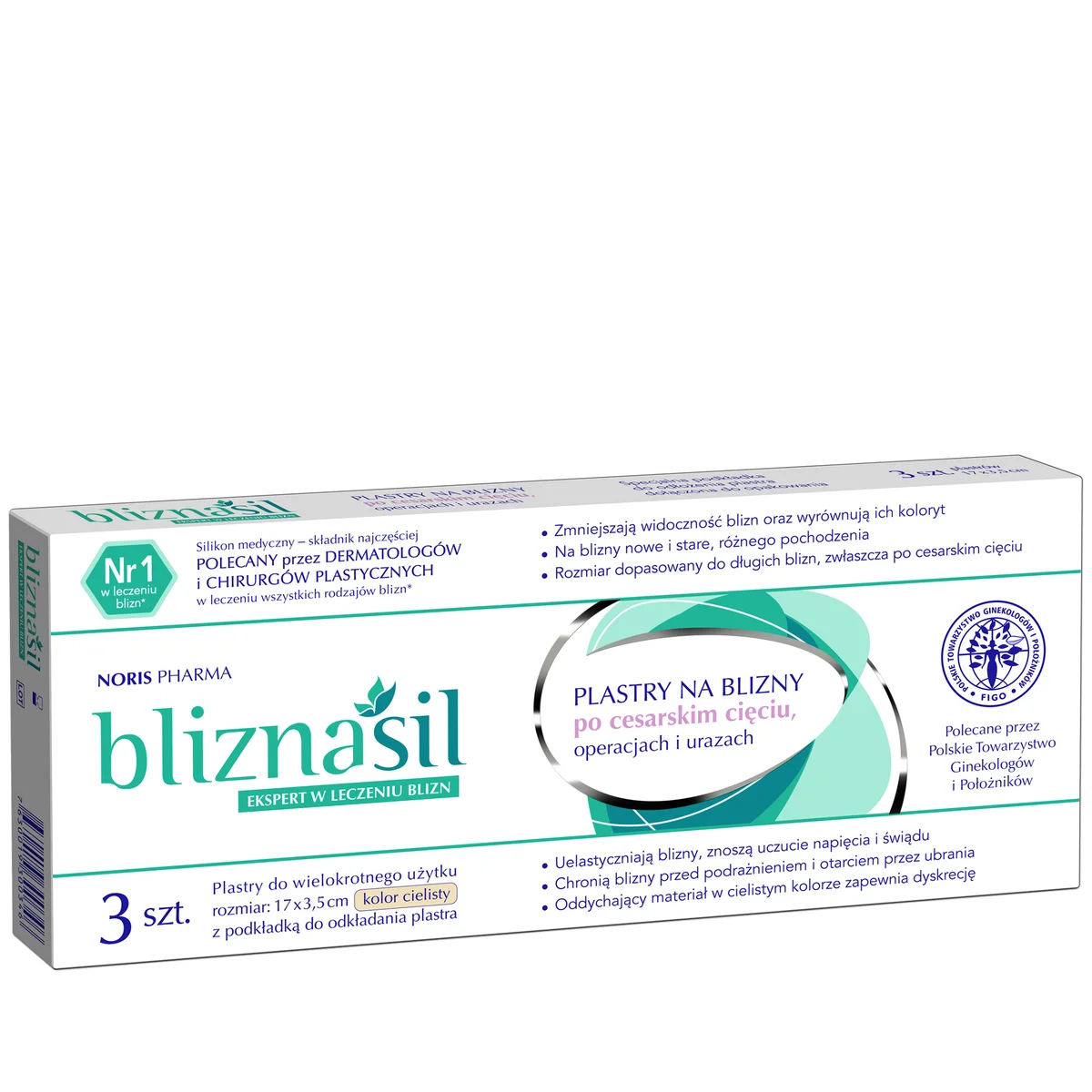 Bliznasil po cesarskim cięciu plastry na blizny 3 sztuki - wapteka.pl