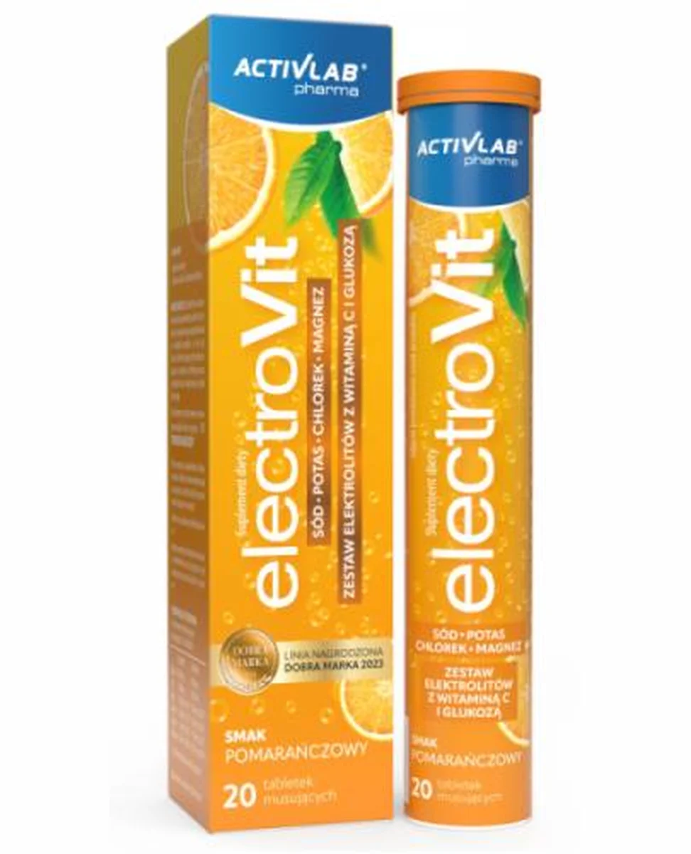 Electravit Injection ActivLab ElectroVit uzupełnia elektrolity smak pomarańczowy 20 tabletek ...